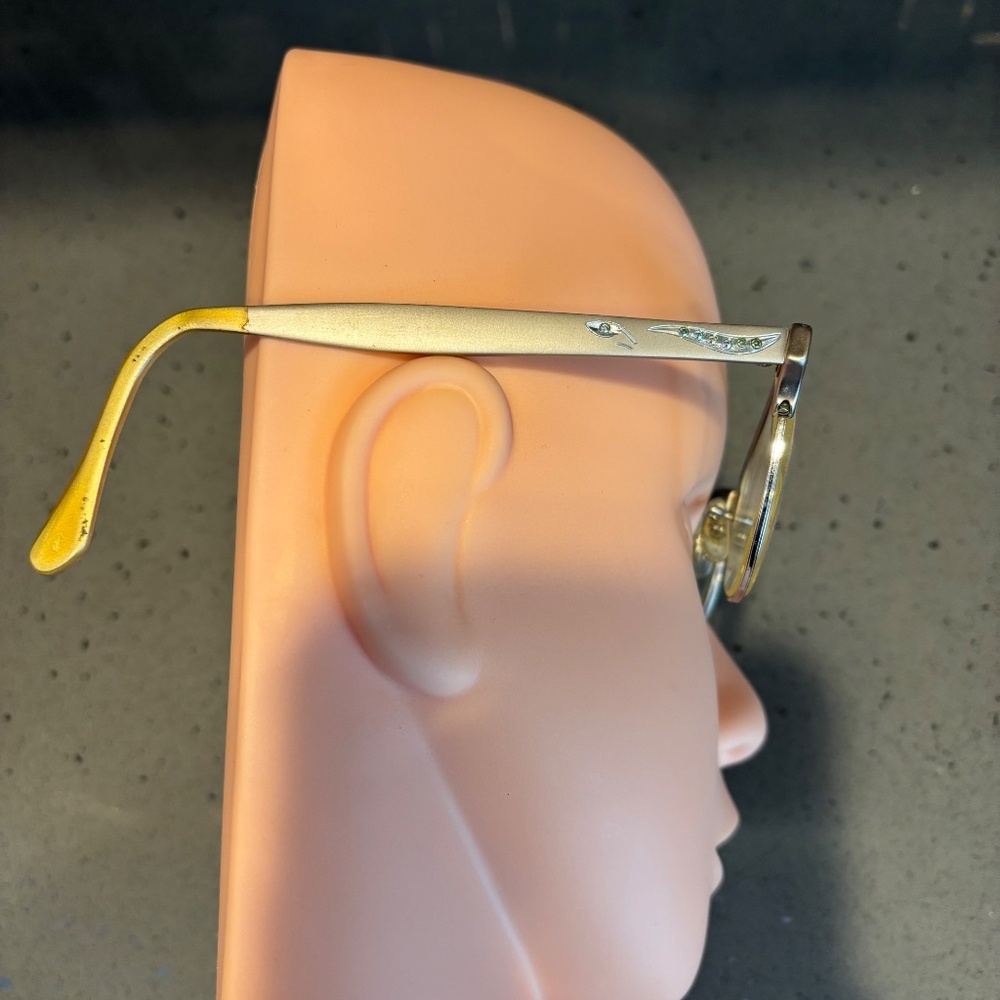 Vintage 50's Cat Eye Metal Glasses - image 5